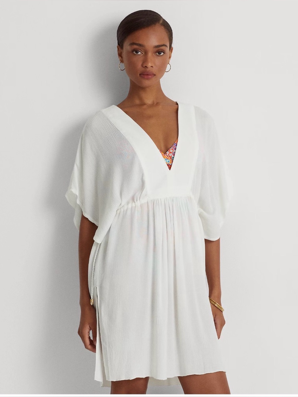RALPH LAURENT Women’s Tunic Cover-Up NWT SZ S White